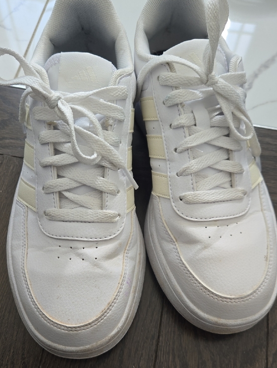 adidas Shoes - adidas Women’s White Sneakers with Cream Accents
